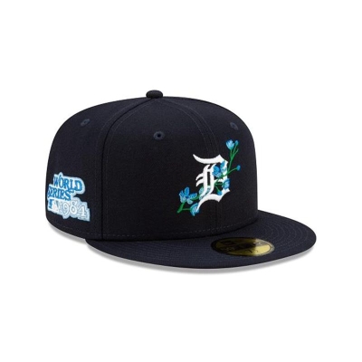 Detroit Tigers Gorra | New Era MLB Side Patch Bloom 59fifty Fitted Cap Mexico - Azules